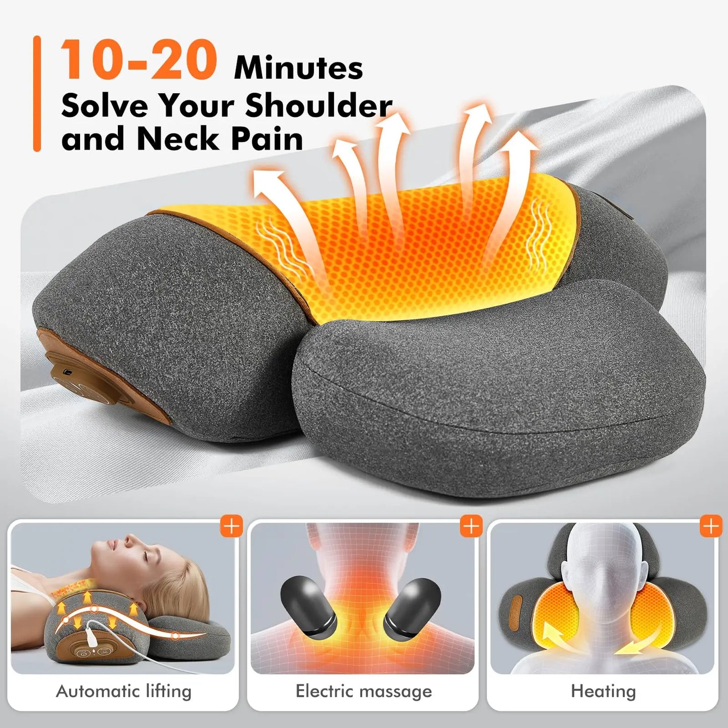 3-in-1 Neck Massager & Cervical Traction Pillow
