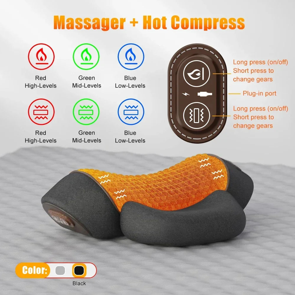 3-in-1 Neck Massager & Cervical Traction Pillow